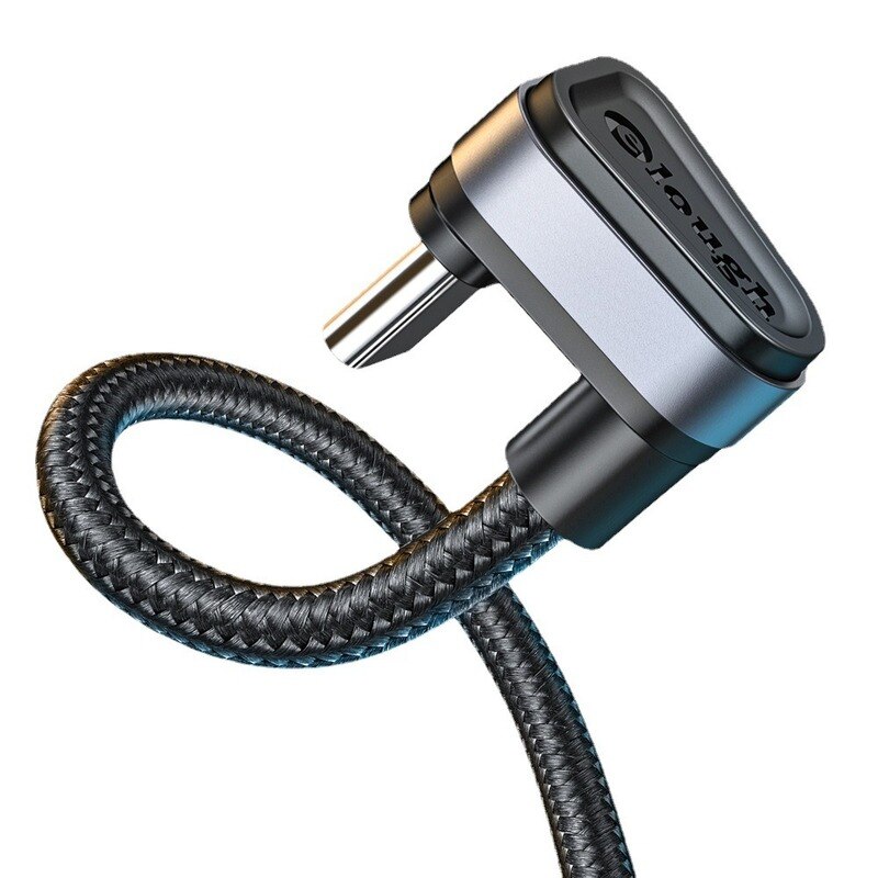 Elough Inverted Triangle Data Cable 90 Degree Right Angle USB Charging Cable Mobile Game Cable TYPE-C Fast Charging Cable
