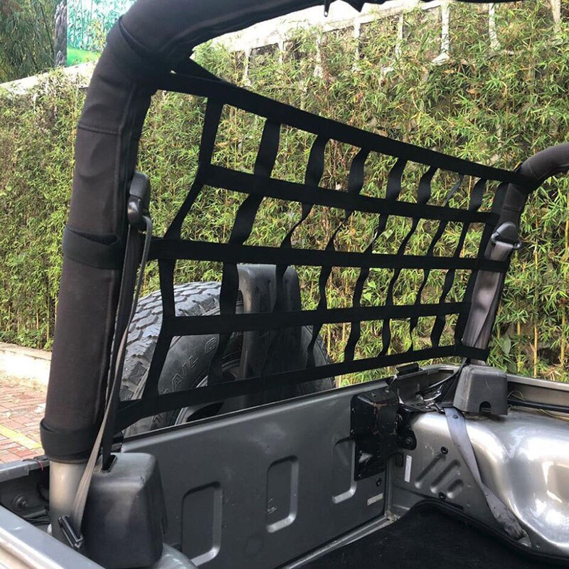 FOR JEEP WRANGLER JL JK TJ YJ CARGO NET BACK WINDOW, EXTRA STORAGE, ROOF NET HAMMOCK