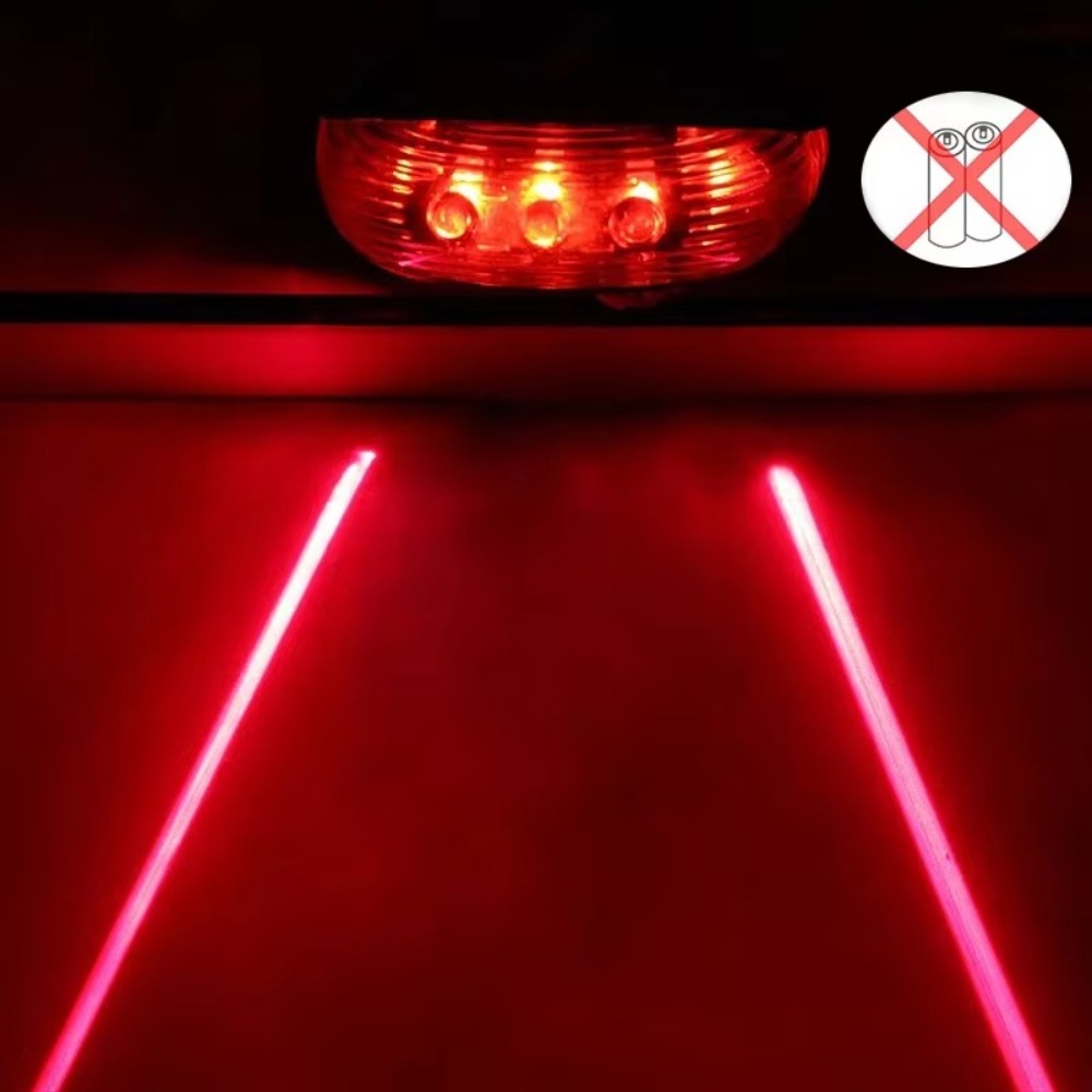 Luz trasera de bicicleta superbrillante, fácil de instalar, iluminación gran angular, luz trasera de ciclismo, advertencia de seguridad, múltiples modos: Blanco