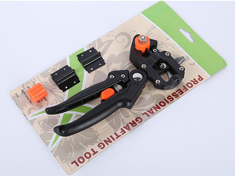 Grafting Pruner Garden Tools 2 in 1 Pruning Shear Grafting Scissor Fruit Tree Plant Graft Tool Cutting Vaccination Grafted Film: Black