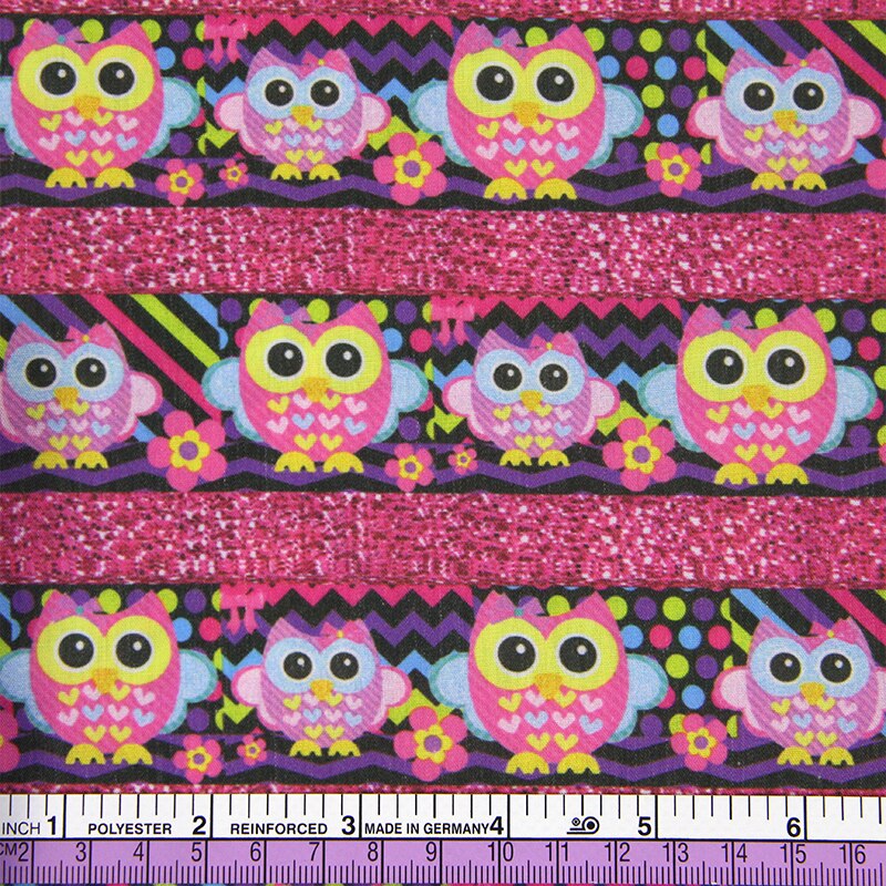 David tillbehör 50*145cm ugglor fågel djur polyester bomullstyg fortissue barn sängkläder hemtextil för sömnad ,c462: 1043301001