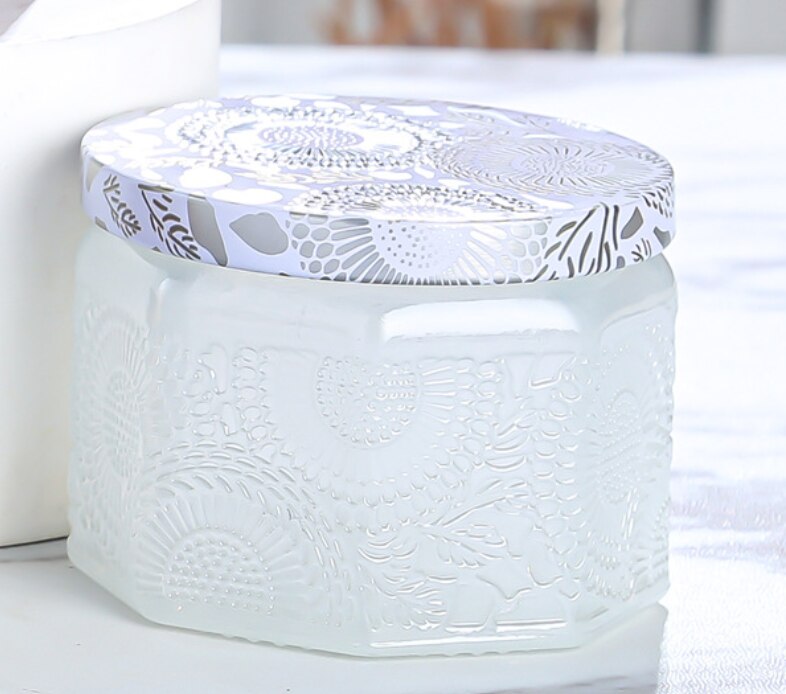 Contenedor de fabricación de velas de aromaterapia artesanal, vela de aromaterapia casera, tarro de vela blanca, taza de vela de nicho, frasco de vidrio, Cactus: white 7.2x5cm