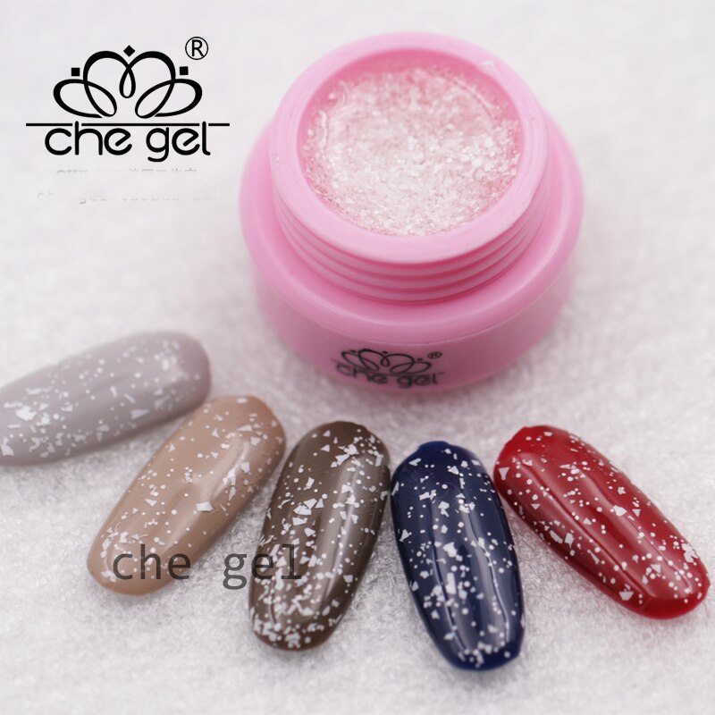 Beauty xmas 3g che glitter snöflinga klar färg gel blötläggning led uv nagellack manikyr gel gör själv salong tips