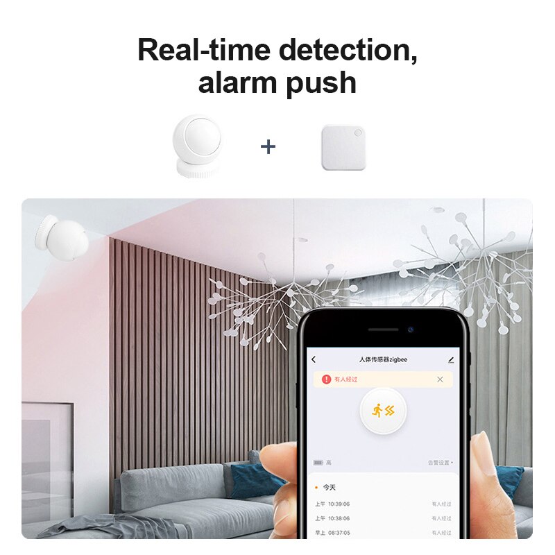 Tuya Human Body Sensor Infrared Sensor Zigbee Motion Detection Intelligent Anti-theft Human Motion Sensor Infrared Human Sensor