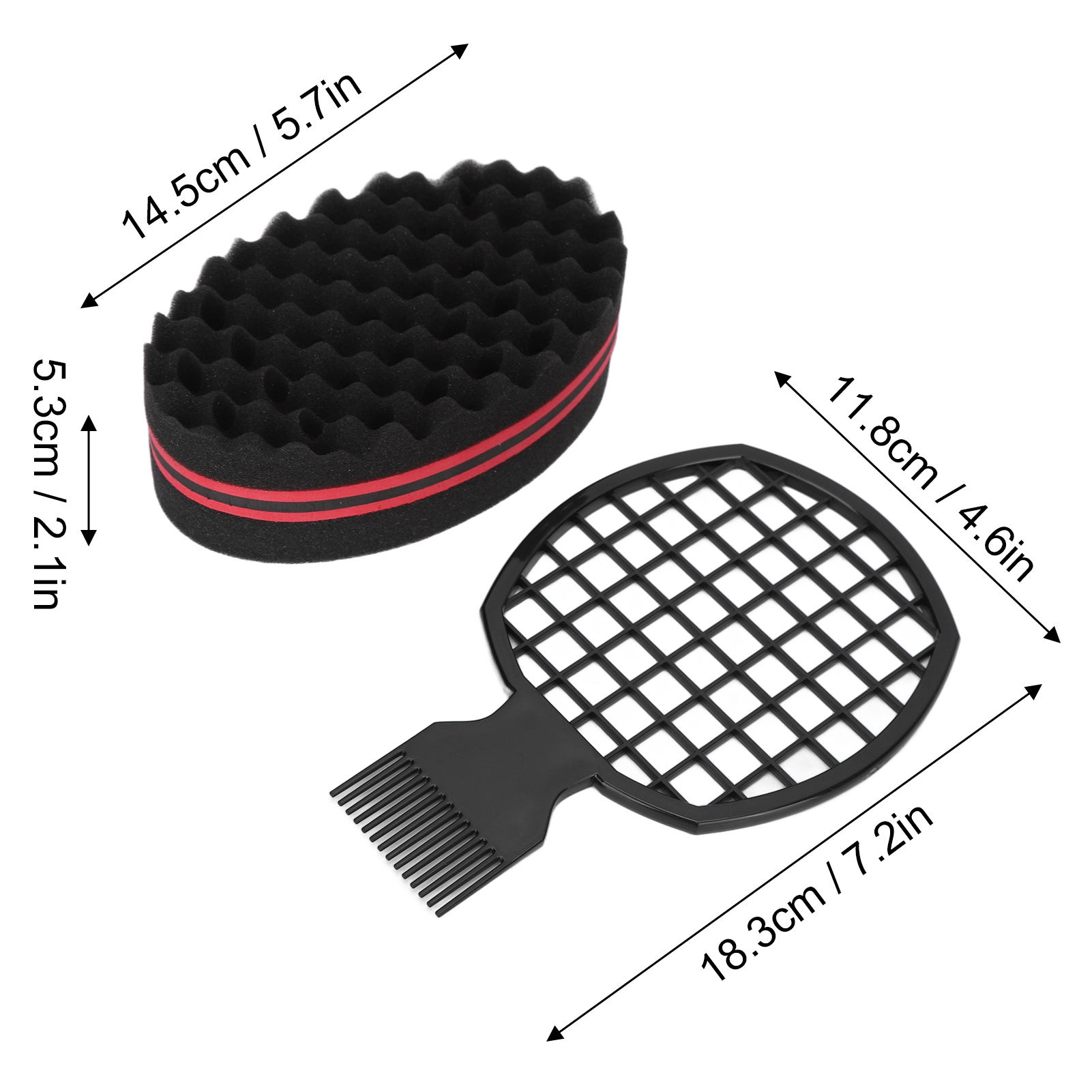 Haar Krul Weave Dreads Spons Borstel Plastic Haar Twist Kam Spons Set Magische Haar Spons Krul Kam Haar Styling Benodigdheden Tool