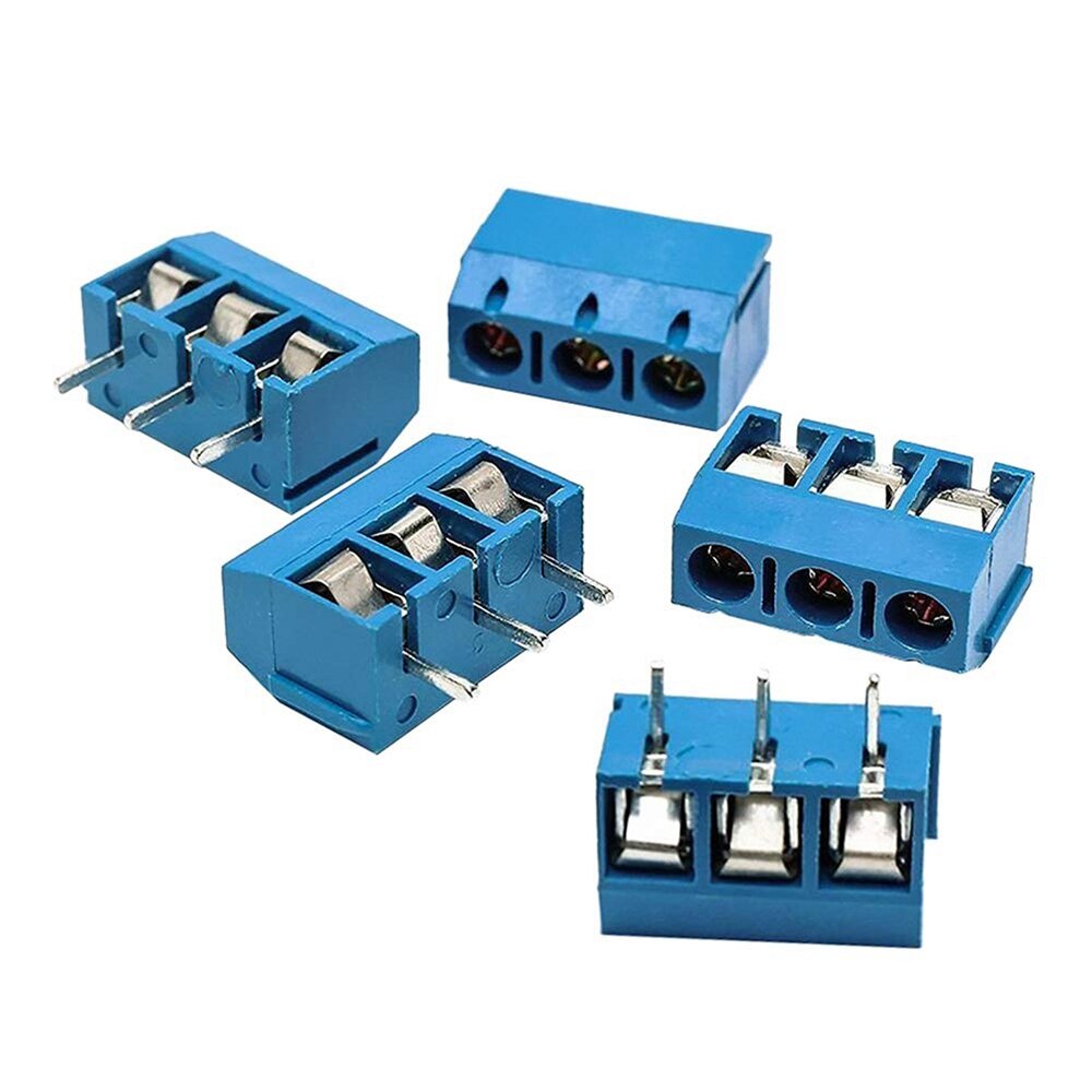 SV-60Pcs 5mm Pitch 2 Pin & 3 Pin PCB Mount Screw Terminal Block Connector for Arduino (50 x 2 Pin, 10 x 3 Pin)