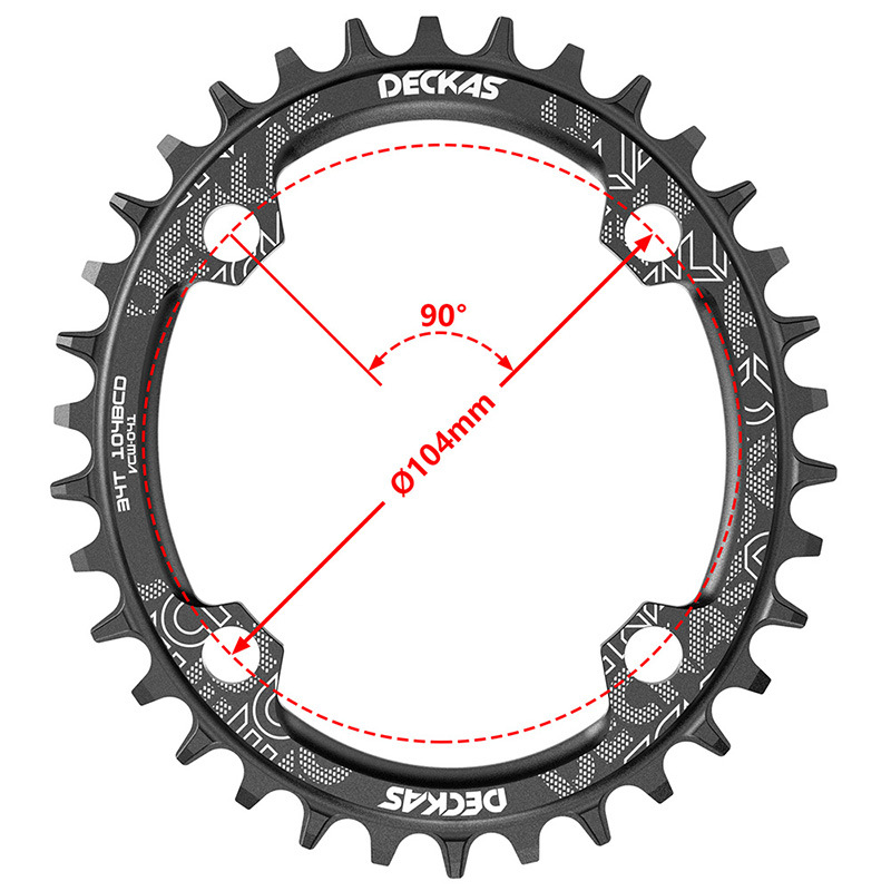 Deckas 104BCD plateau ovale/rond large étroit roue à chaîne vtt VTT vélo 32T-52T pédalier dent plaque pièces 104 BCD