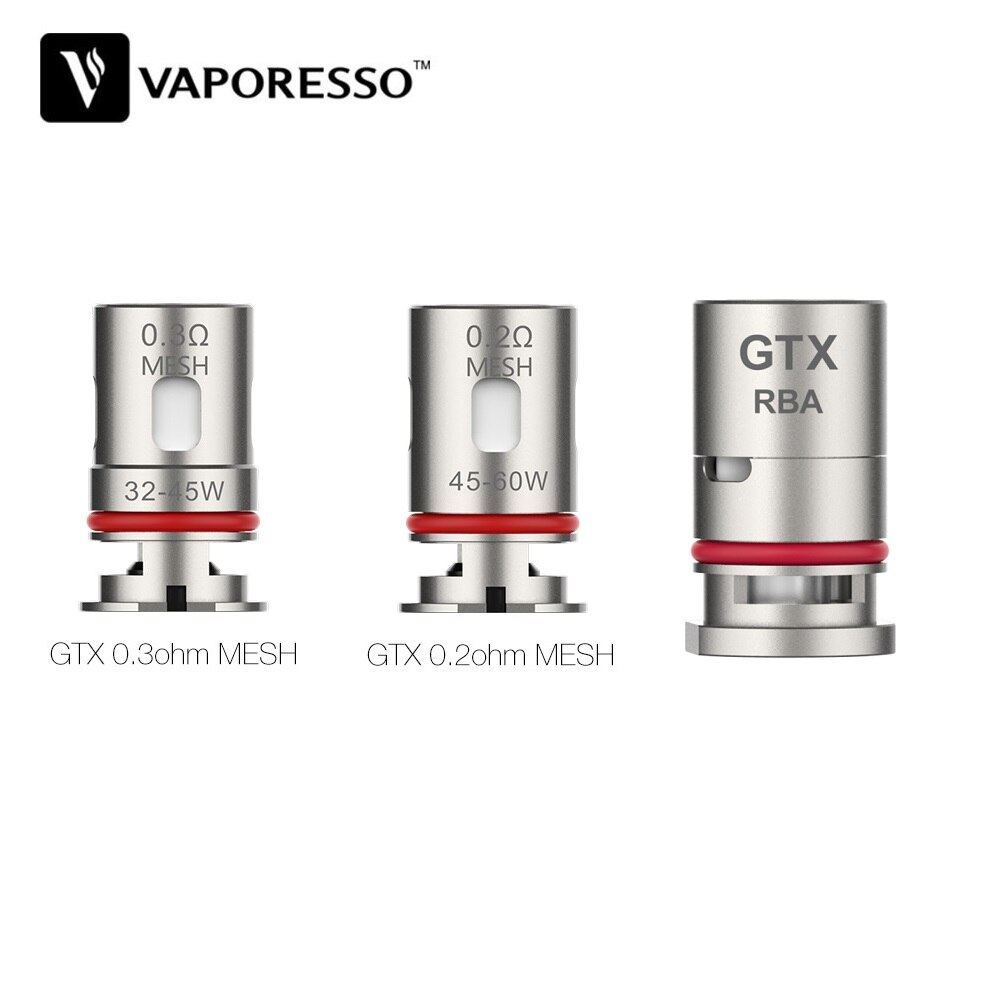 Original Vaporesso TARGET PM80 GTX Coil with GTX 0.2ohm/0.3ohm MESH Coil / TARGET PM80 RBA Coil for TARGET PM80 Pod Kit