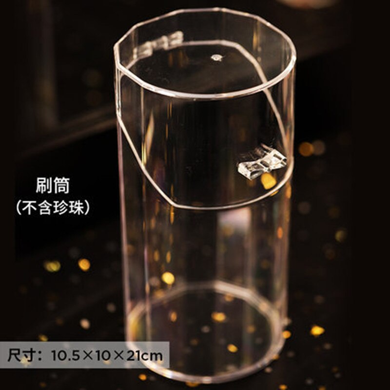Makeup Organizer Cosmetic Box Acrylic Makeup Brush Holder Lipstick Pencil Storage Container Clear Storage Box Organizer: A