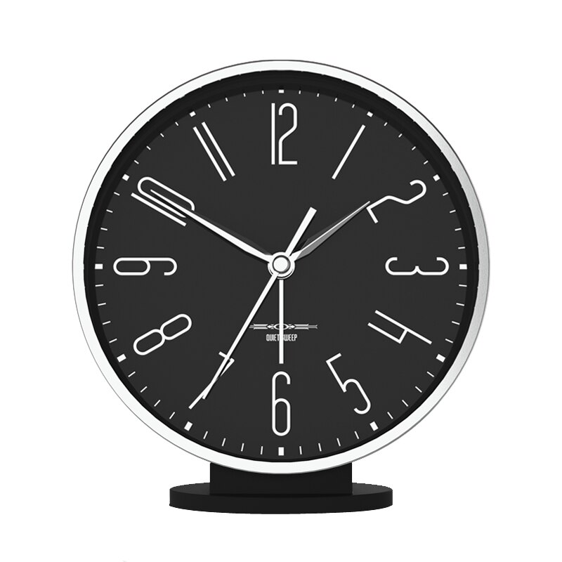 Zwart Digitale Bureauklok Metalen Kleine Kantoor Stille Nordic Slaapkamer Woonkamer Tafel Klok Modern Reloj Mesa Home Decor: style1    6inch