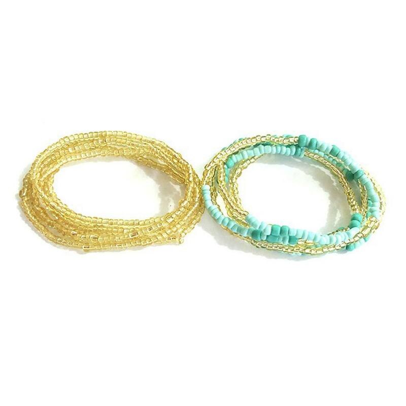Bikini Ketting Buik Handgemaakte Rijst Kralen Taille Keten: J