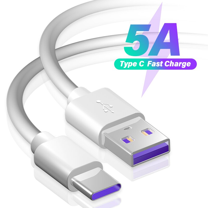 Aufu 5A Usb Type C Kabel Voor Huawei P40 Pro Mate 30 P30 Pro Snel Opladen USB-C Oplader Kabels Voor xiaomi Redmi Note 7 8 Pro