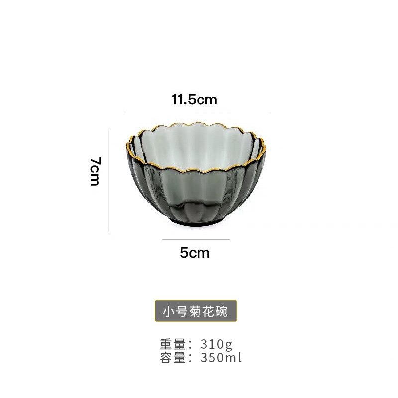 Porslin set nordisk stil phnom penh sallad kopp skål transparent glas skål set tallrik hem dessert tallrik frukt skål: B1- s
