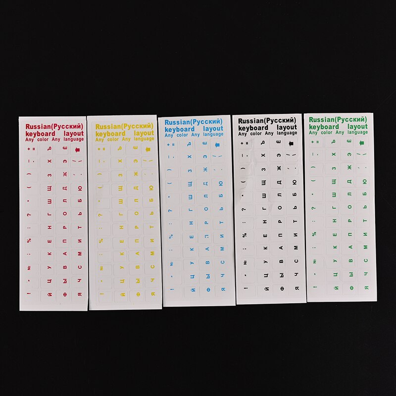 Standard Waterproof Russian Language Keyboard Stickers Layout with Button Letters Alphabet for Computer Keyboard Protective film
