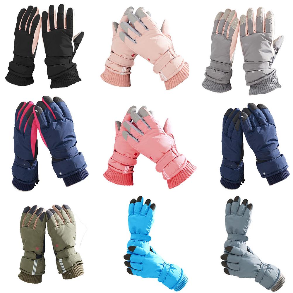 Inverno jogando com neve luvas de esqui masculino e feminino à prova dwaterproof água e equipamentos quentes motocicleta equitação luvas frias e congelantes