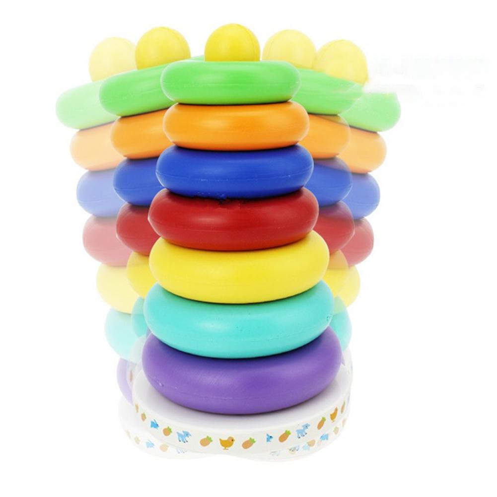 Kuulee børn klassisk farverig cirkel musik tumbler lag legetøj musikalske farverige regnbue tumbler lagdeling