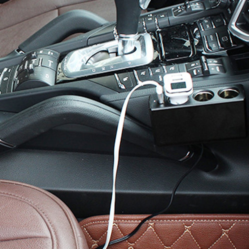 Bil 24v to 12v omvandlare lastbil tryckreducerare bil en minut tre cigarettändare en för tre dubbla usb billaddare