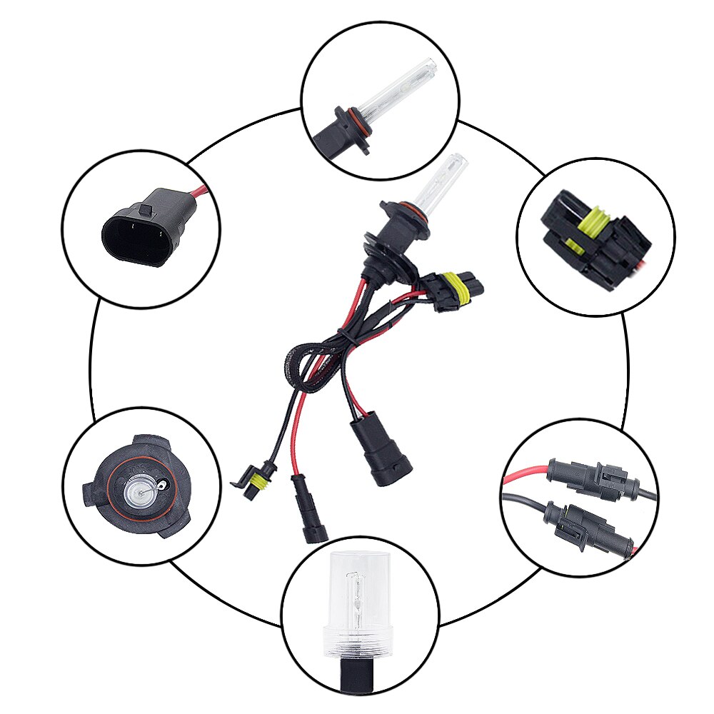 1 Kit 12V 55W Xenon Lamp 9005/HB3 HID Xenon Kit 4300K 5000k 6000K 8000K 10000K 12000K Xenon 9005 Car Light Bulb HID Bulb Set