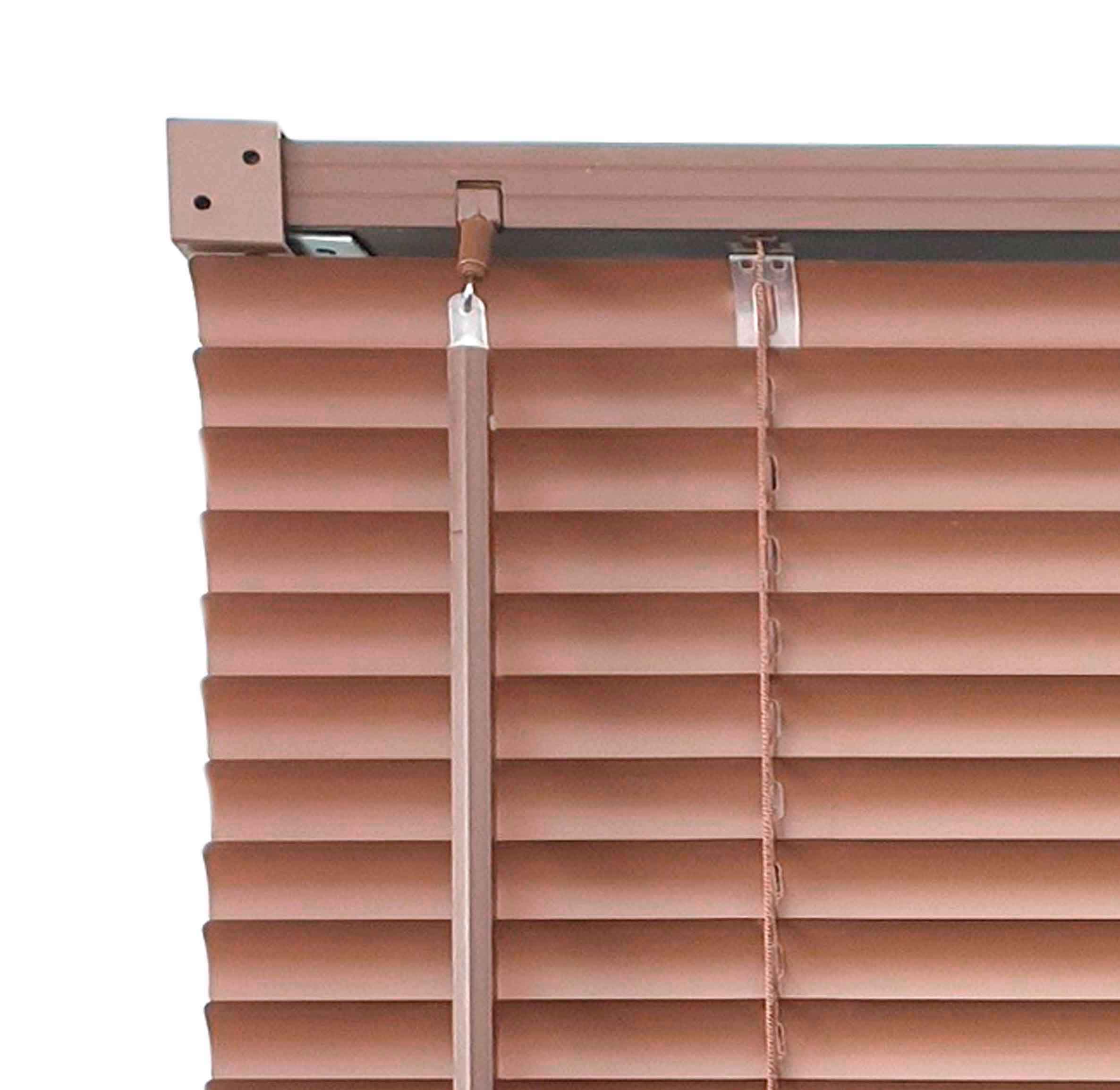 THE SECRET HOME - Persiana Veneciana PVC - Estor para Ventanas Enrollable - Decoración Salón, Cocina, Dormitorio, Despacho: Brown / Width 100 x long 180 cm