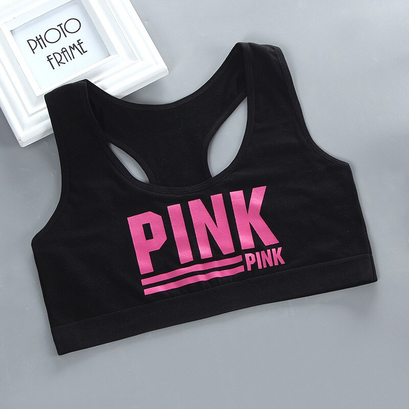 Girls Bras Underwear 12 Years Puberty Girl Undies Children Top Racerback Streetwear Bralette Smalls Teenager Child Vest Fall 14: black