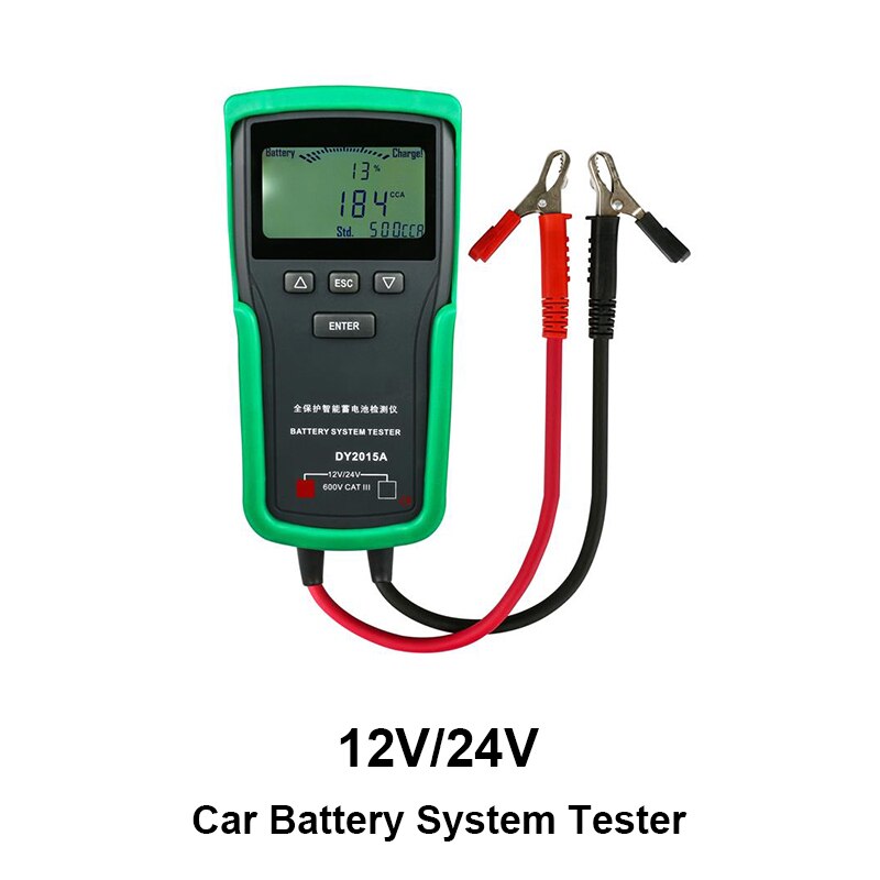 Car Battery Tester Analyzer Lead Acid CCA Load Battery Charge Test Digital Automotive Battery Capacity Tester Diagnostic Tool: DY2015A