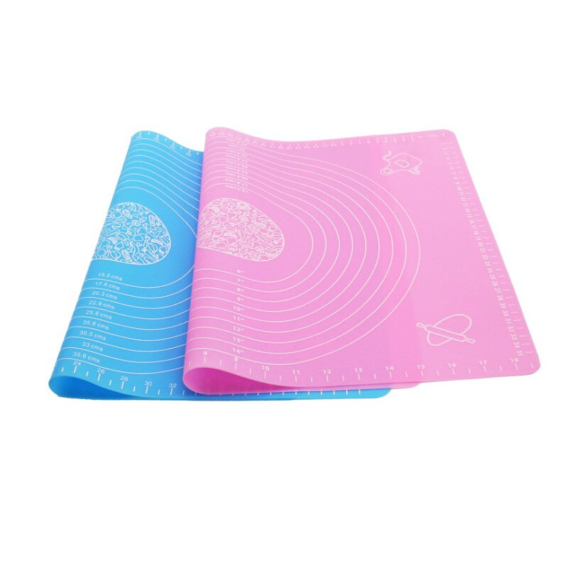 Stor storlek silikon bakningsmatta med skala för rullning av degmatta kök nonstick liner pad för tårta pasta pizza verktyg