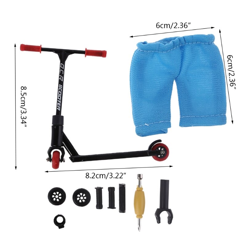 Mini trottinette à doigt, jouet interactif, Gadget, activité sensorielle, pour les tout-petits, Kit de Skateboard, lot de 10 pièces