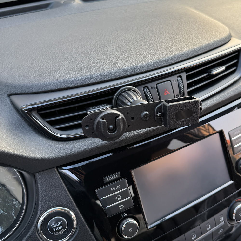 Bilholder til tovejsradioer og håndholdt ptt-mikrofon, højttaler i bilen, stander, walkie-talkie-beslag i bilens luftudtag