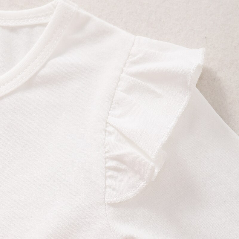 Ropa Para niña recién nacida de 0 a 2T, mono con volante para niña pequeña, mono de empalme blanco y rosa de manga larga, mono barato