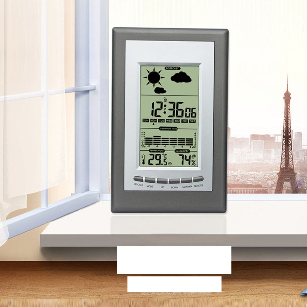 1Pc Rechthoek Lichtgevende Klok Thermometer Kalender Klok Voor Home Office Slaapkamer