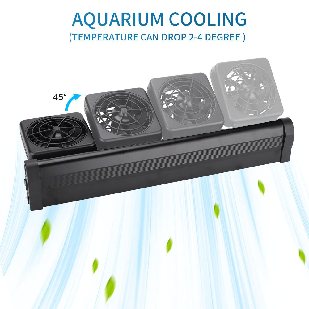 Aquarium External Cooling Fan Adjustable Wind Speed For Fish Tank Constant Temperature Aquaculture Temperature Control Equipment