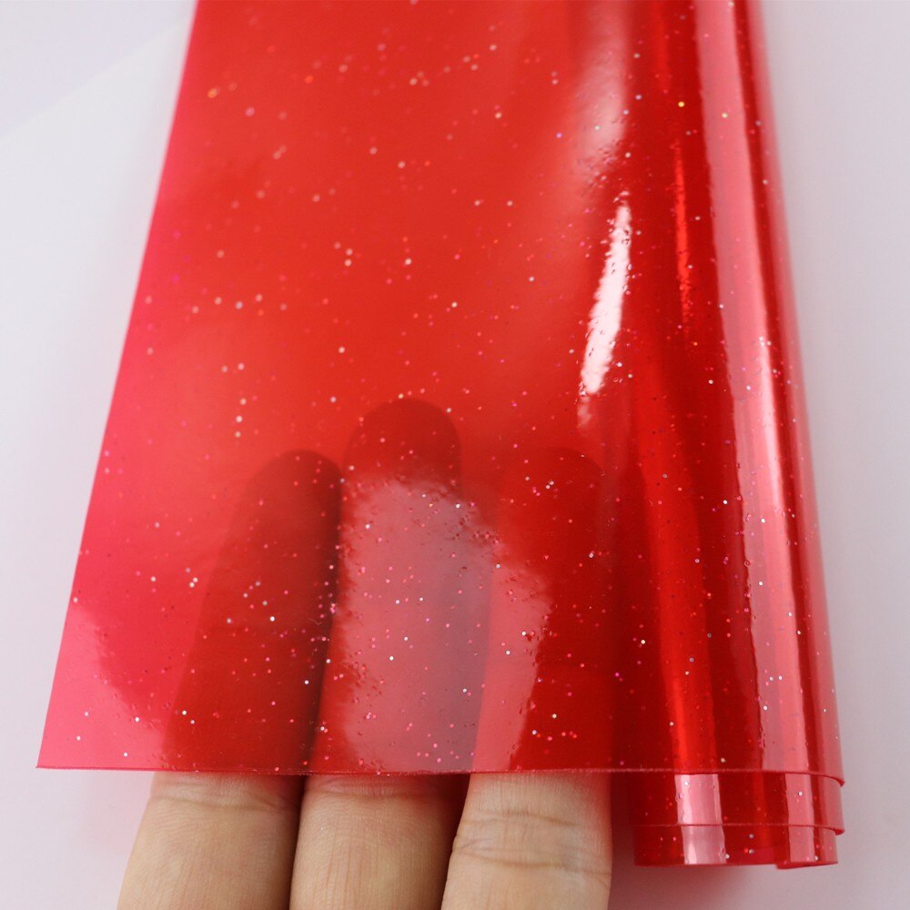 30x120cm rollen transparent Mit funkeln Pulver PVC Gelee Vinyl Stoff Leder Für HandbBages BöGen Hause Dekoration DIY: 8