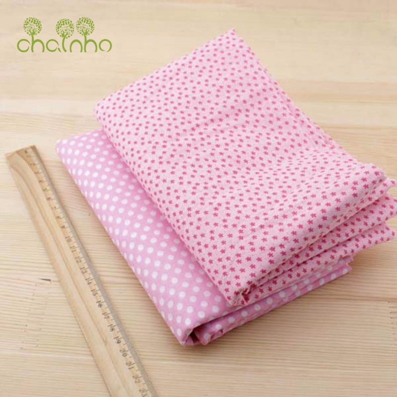 Dunne Katoenen Stof Patchwork Voor Naaien Plakboek Doek Fat Quarters Tissue Voor Quilt Handwerken Patroon 50*50Cm Roze 7Pcs