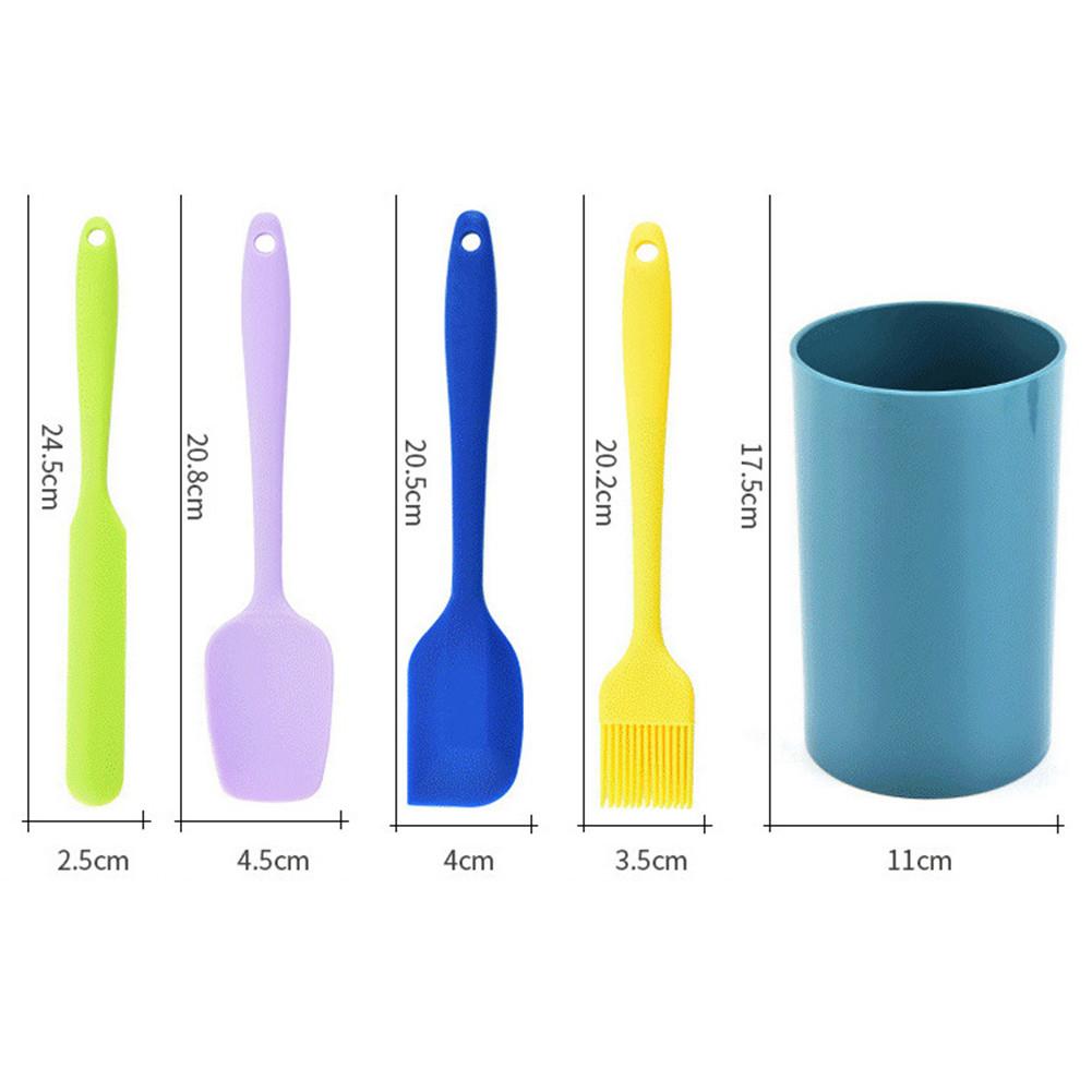 15PCS/Set Silicone Kitchen Utensils Set With Stainless Steel Handles Color Heat Resistant Non-stick Cooking Spoon Shovel Set