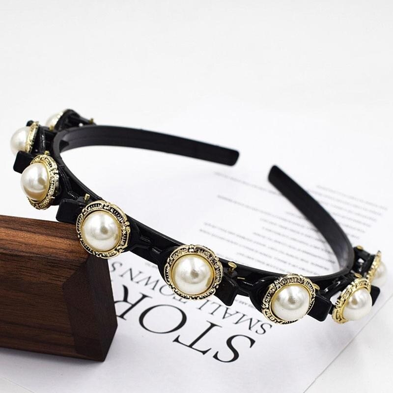 Hair Hoop Headband - Pearl Hair Band - Double Pony Hairstyle - Plastic Hair Accessories