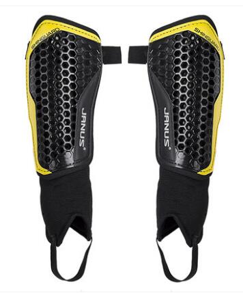 Soccer Shin Guards by DashSport Best Kids Soccer Equipment with Ankle Sleeves Great for Boys and Girls: yellow with ankle / XL