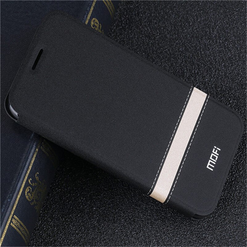 Case for Honor V20 Cover for Huawei Honor View 20 Flip Case MOFi Original Luxury TPU Housing PU Leather Book Shell Folio: Black