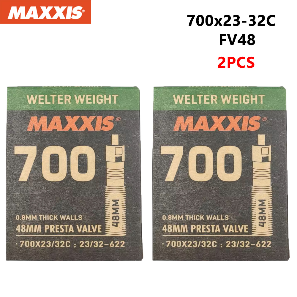 2PCS MAXXIS WELTER WEIGHT Bicycle Inner Tube 26/27.5/29 Inner Tube Of Mountain Bike Road Bike AV(SV) FV(PV) Origina Inner Tube: Gold