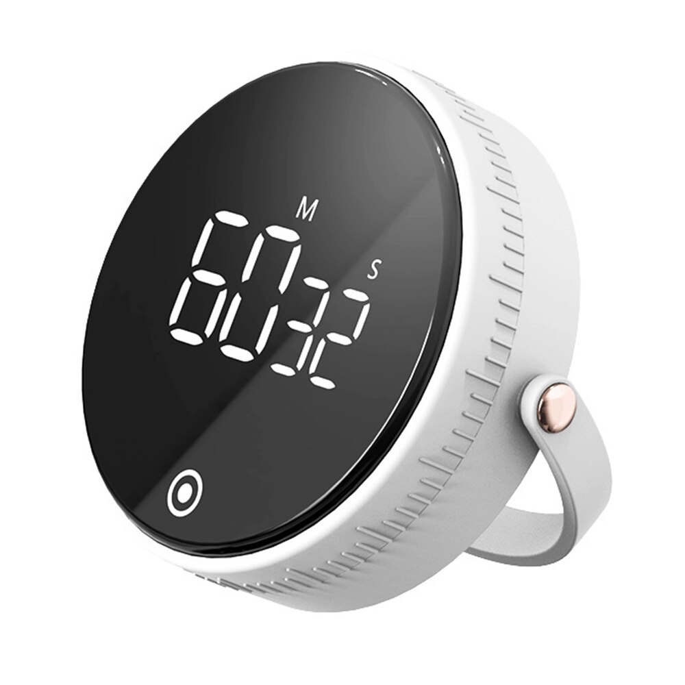 LED Magnetic Digital Timer Baking Stopwatch HD LED Battery Operated Electronic Meditation Countdown Alarm Volume Kitchen Gadget: no battery C