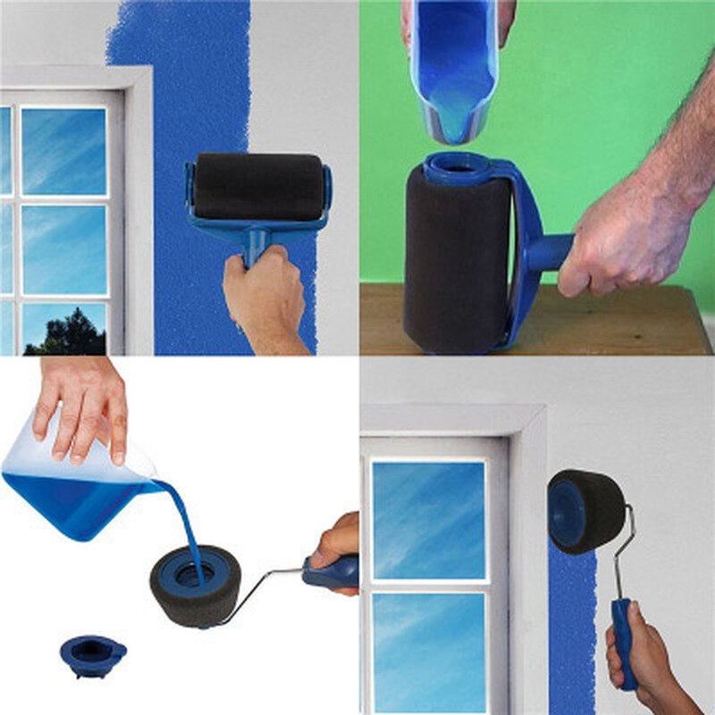 8Pcs Muur Versieren Schilderen Roller Borstel Set Verf Runner Pro Borstel Kit Multifunctionele Huis Verf Rollers Runner Pro Tools set