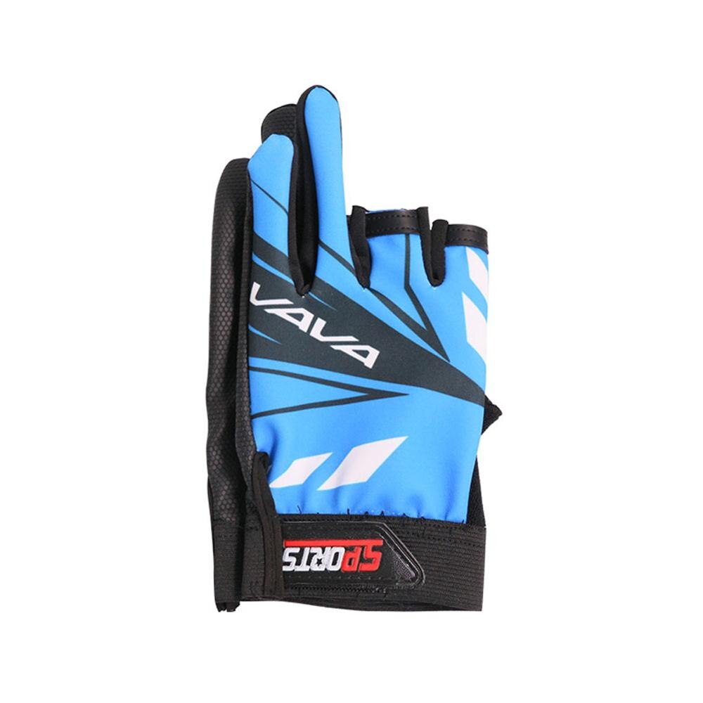 Gants de pêche en néoprène, coupe à trois doigts, pour la chasse, protection des doigts, Guantes Pesca: Bleu