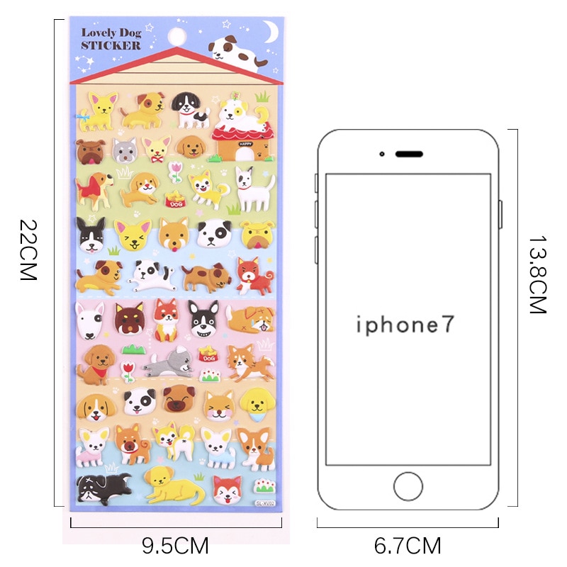 Lovely Dog Puppy 3D Decorative Stickers Adhesive Stickers DIY Decoration Diary Stickers