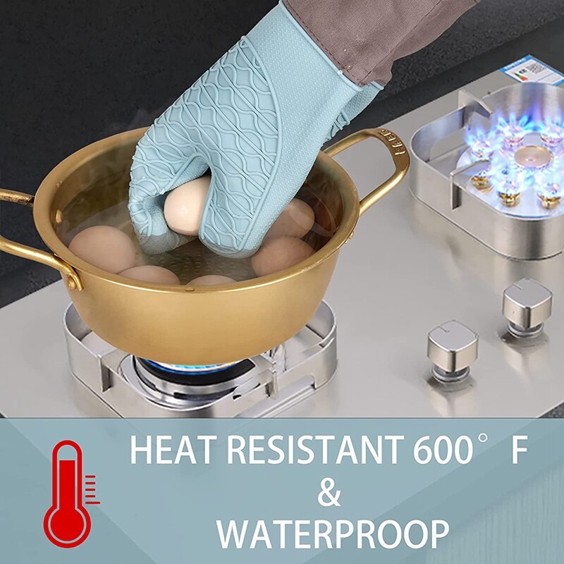 Praktische Ovenwanten Hittebestendige, Siliconen Ovenwanten, 2Pcs Waterdichte Flexibele, keuken Oven Handschoenen Voor Koken Bakken