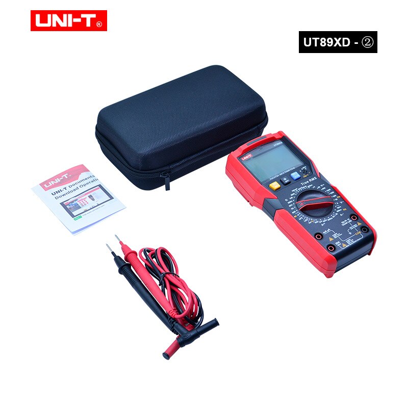 Vero Rms Multimetro Digitale UNI-T UT89X UT89XD Ac Dc Tensione Corrente tester di Capacità ohm Misura Temp/tester portato Ncv + Regalo: UT89XD con EVA scatola