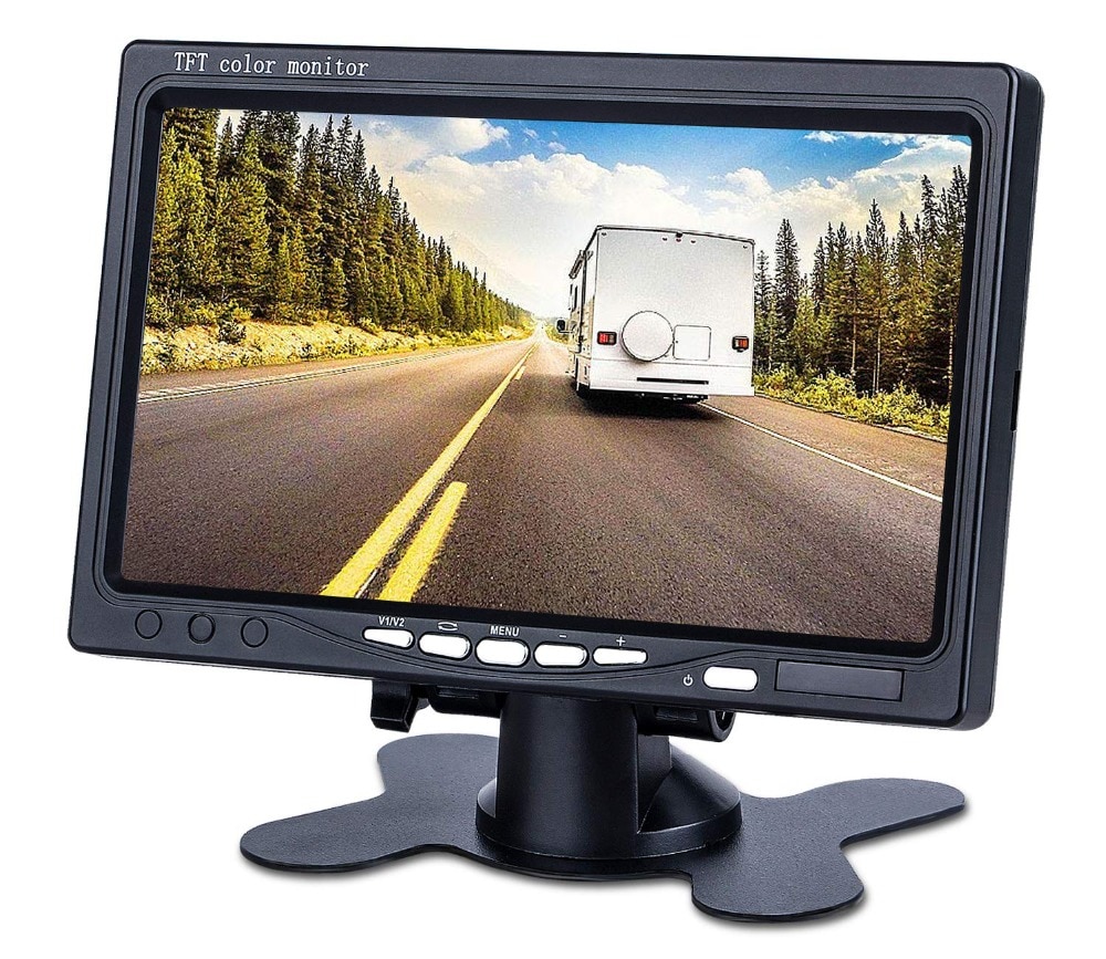 7 inch desktop Car Reverse Backup Rearview LCD monitor 2 AV Input Screen return headrest Monitor PC