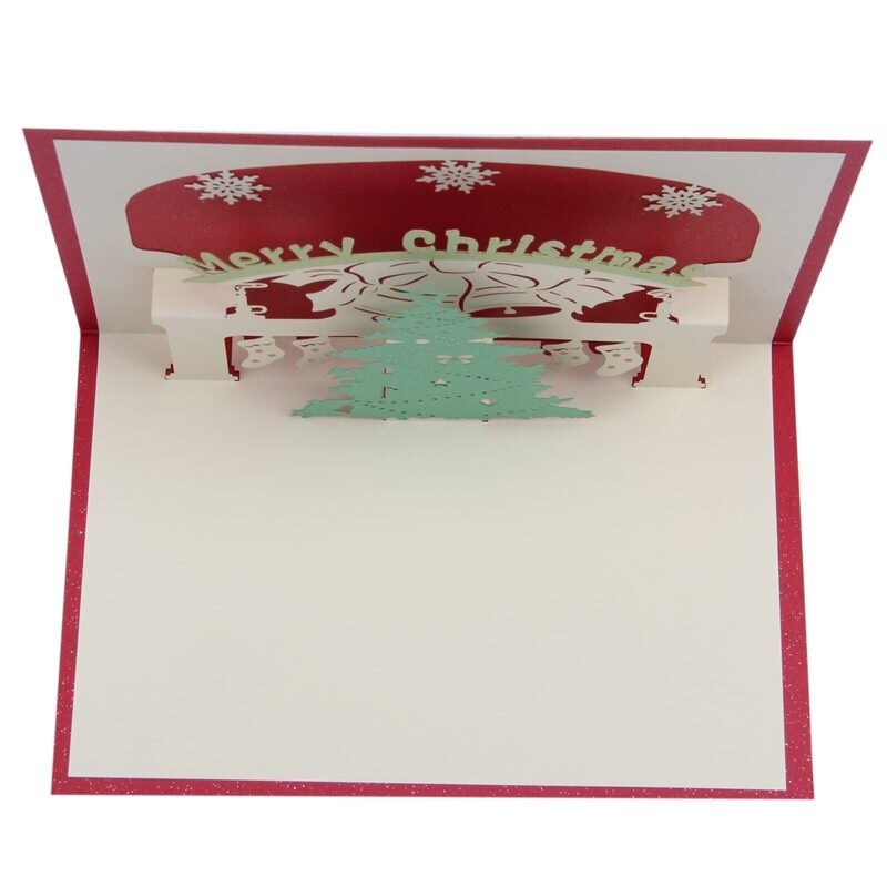 3D -up Christmas Tree Greeting Cards Christmas Greeting Cards for Xmas Year Christmas tree