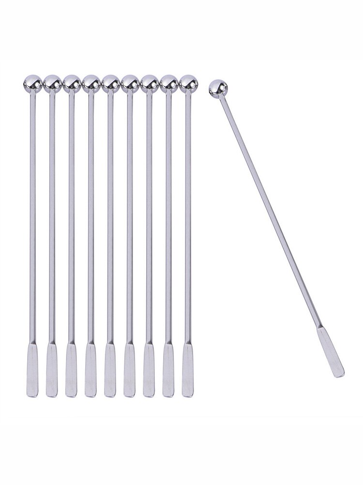 5pcs 19cm Stainless Steel Bar Mixing Cocktail Coffee Stirrers Cocktail Wine Mixer Sticks Bartender Tools