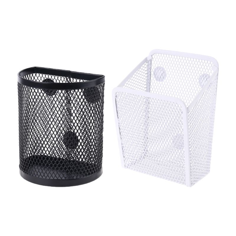 Metal Wire Mesh Magnetic Basket Storage Box Pen Pencil Makeup Organizer Kitchen