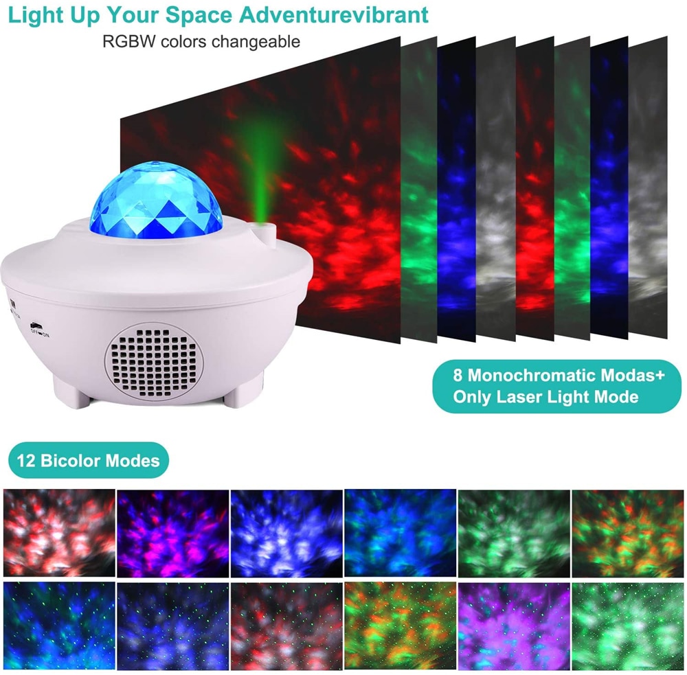 Galaxis Projektor Lampe Bunte sternenklar Himmel Stern Projektor USB Bluetooth Stimme Kontrolle Musik Spieler LED Nachtlicht Schlafzimmer Dekor