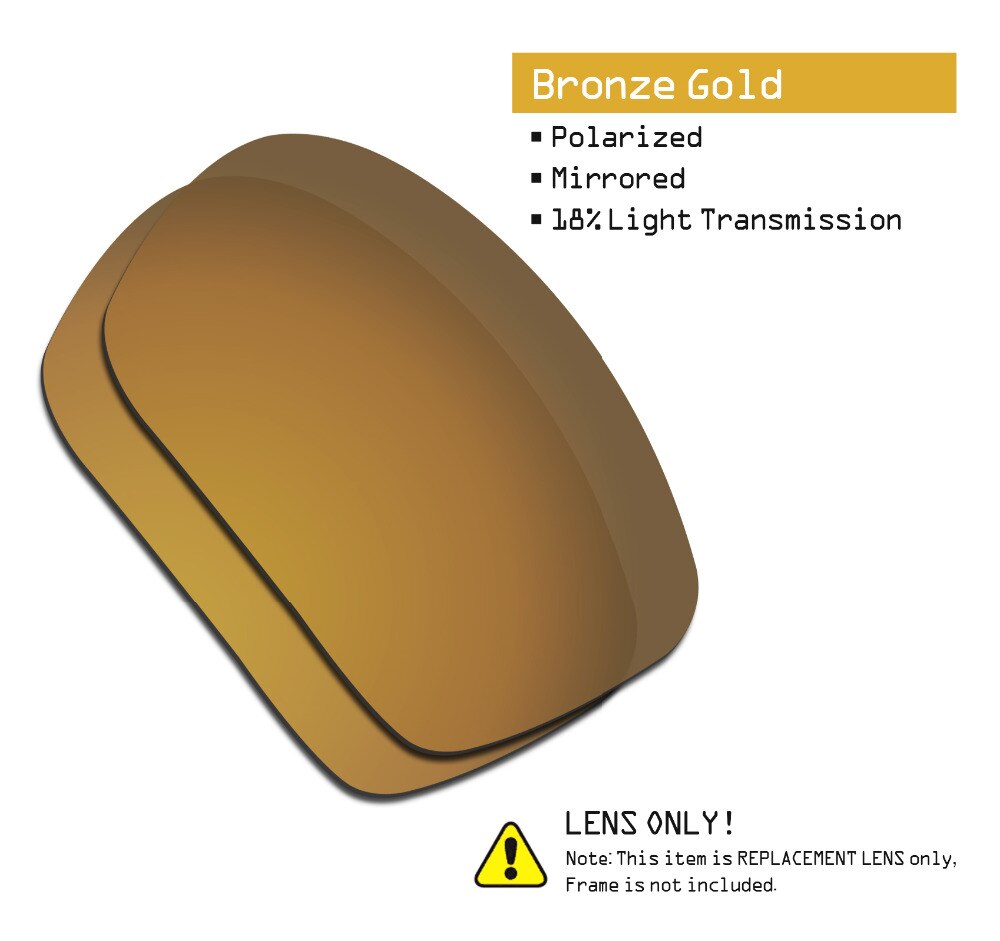 SmartVLT 2 Pairs Polarized Sunglasses Replacement Lenses for Oakley Triggerman Stealth Black and Bronze Gold
